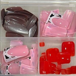 Pink and Brown Nail Art Set